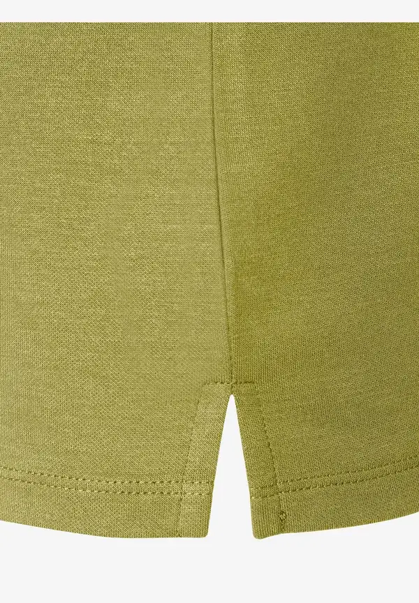 More & More T-Shirt mit Zierkante, soft moss green Sonderangebote