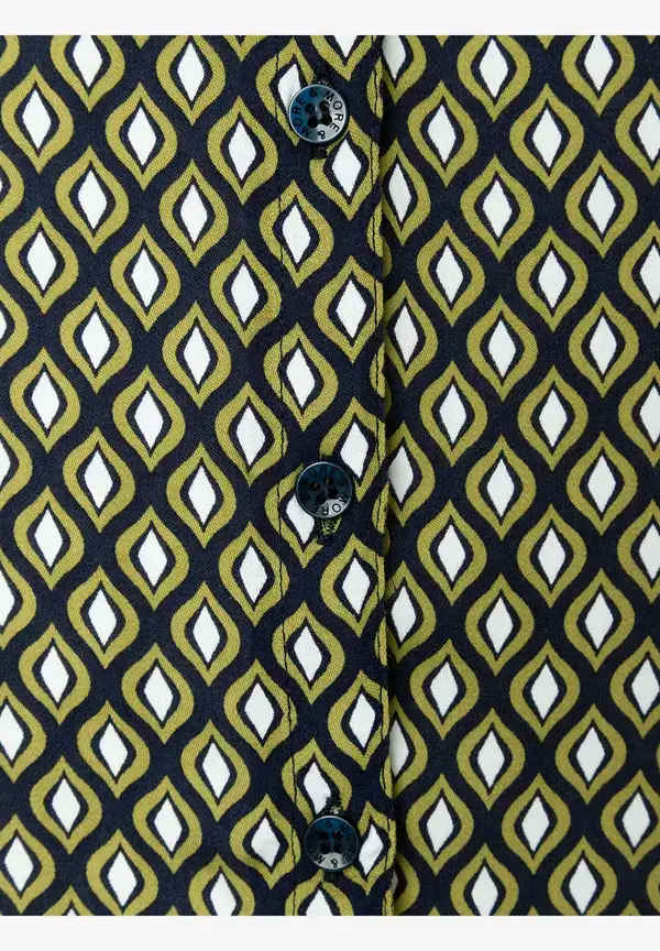 More & More Printbluse, grün/ecru/marine Wochenangebot