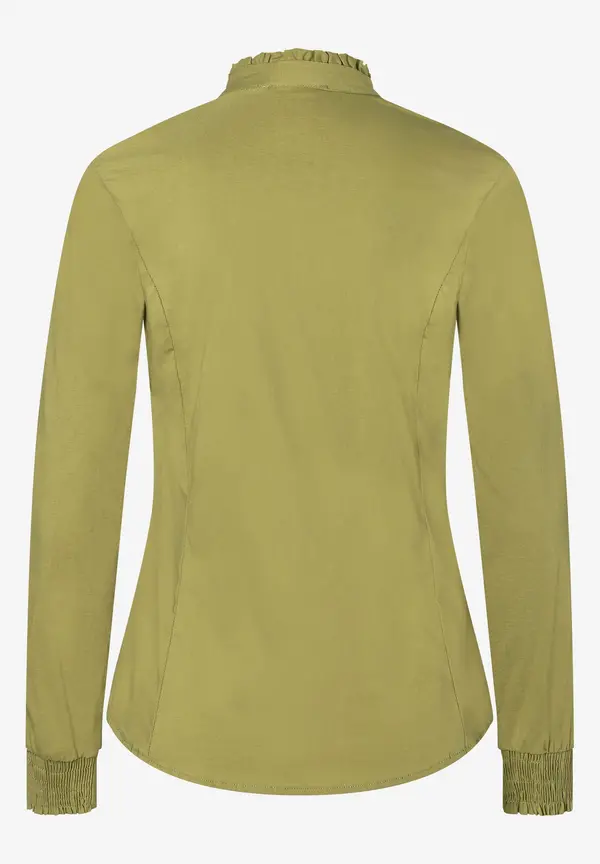 More & More Baumwoll/Stretch Bluse, soft moss green Kostenlose Rückgabe