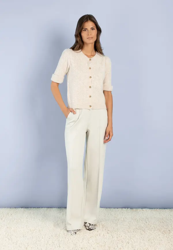 More & More Cardigan, Kurzarm, powder creme Bis zu 50% Rabatt
