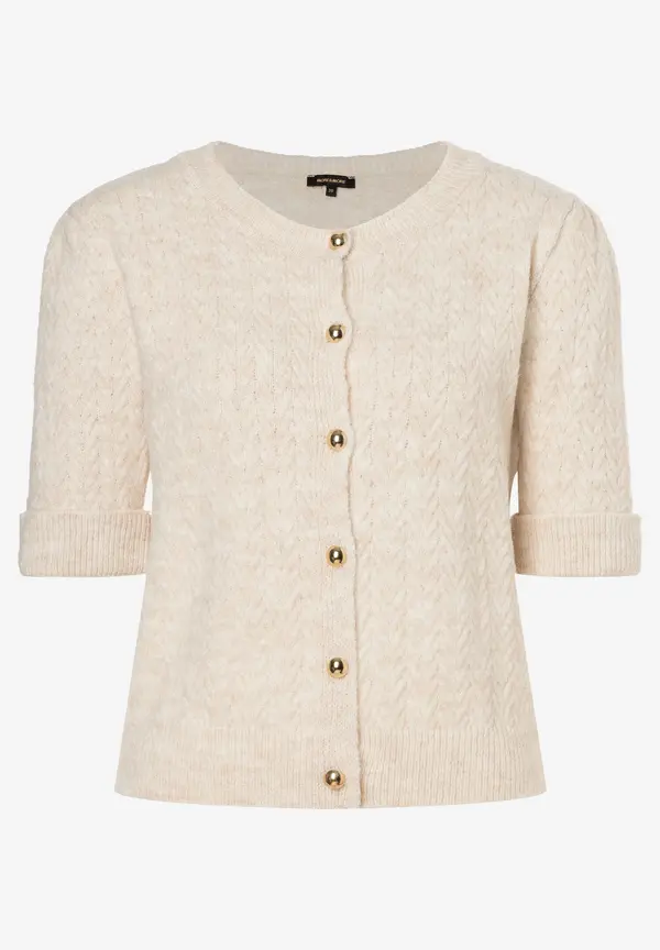 More & More Cardigan, Kurzarm, powder creme Bis zu 50% Rabatt