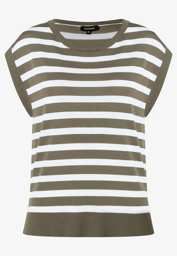 More & More Pullunder, khaki/weiß gestreift, Sommer-Kollektion 50% Rabatt mit kostenlosem Versand