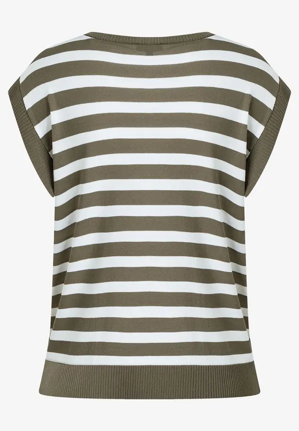 More & More Pullunder, khaki/weiß gestreift, Sommer-Kollektion 50% Rabatt mit kostenlosem Versand