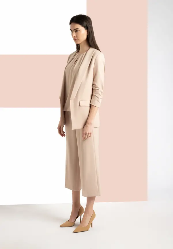 More & More Blazer mit Schalkragen, beige, Frühjahrs-Kollektion Clearance-Verkauf
