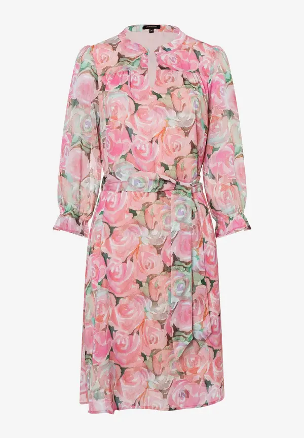More & More Chiffonkleid, Rosenprint, Sommer-Kollektion Auslauf