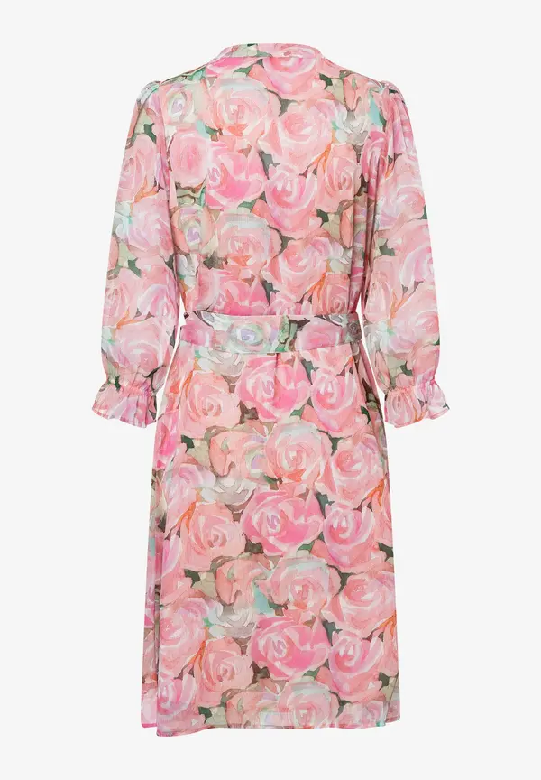 More & More Chiffonkleid, Rosenprint, Sommer-Kollektion Auslauf