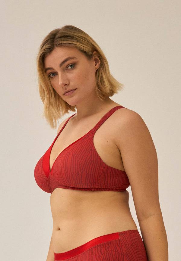 Naturana Bügelloser BH mit Schale und Glanzband - Negroni Print Vatertagsangebot