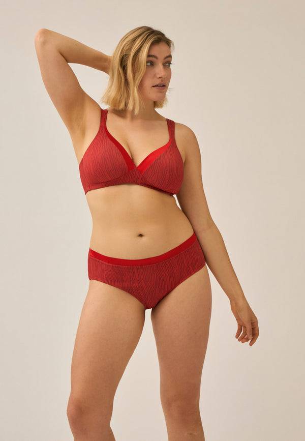 Naturana Bügelloser BH mit Schale und Glanzband - Negroni Print Vatertagsangebot