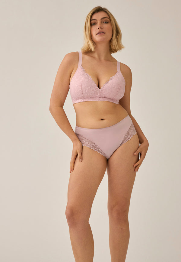 Naturana Soft-BH mit Schale und Spitze - Pink Rose Jubiläumsangebot