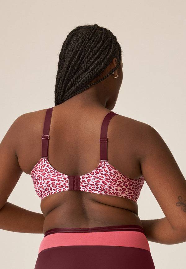 Naturana Soft-BH mit Side Smoother Effekt - Leo Print Red VIP-Rabatte