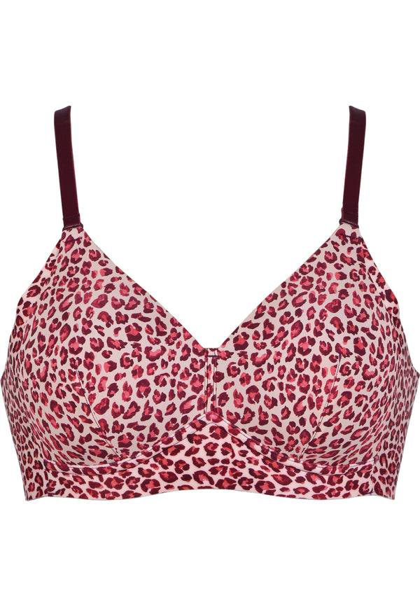 Naturana Soft-BH mit Side Smoother Effekt - Leo Print Red VIP-Rabatte