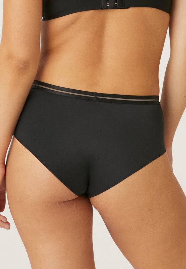 Naturana Clean Cut Panty mit Mesh-Details - Schwarz Kostenloser Versand international
