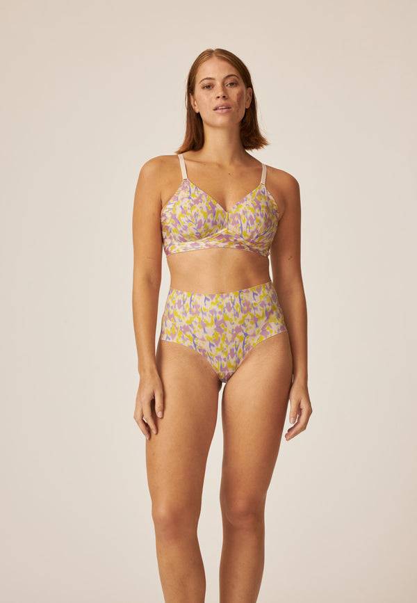 Naturana High Waist Slip mit leichtem Shape-Effekt - Smoked Orchid Print 2025
