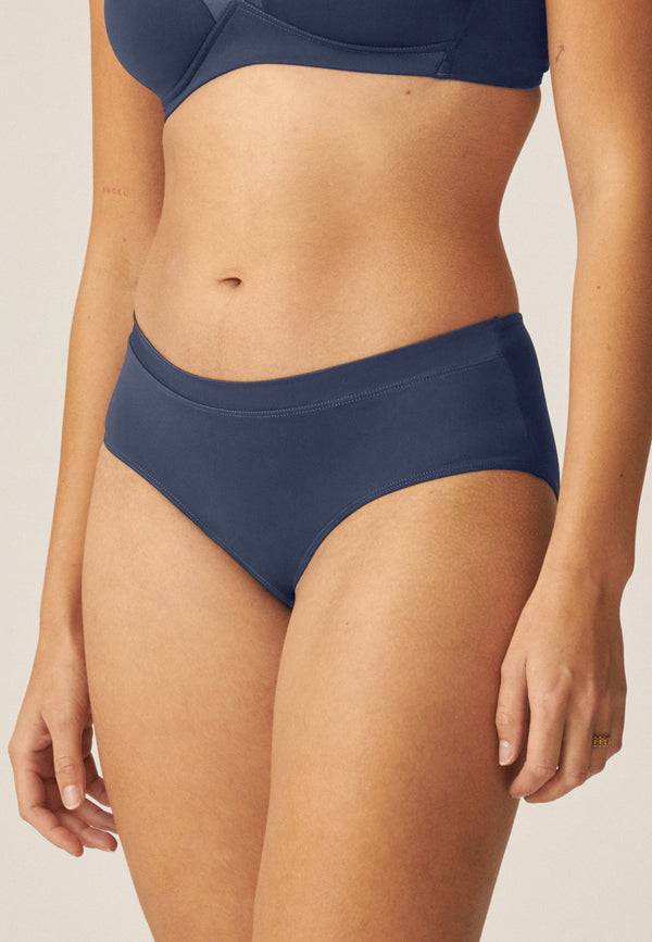 Naturana Softer Slip mit Glanzband - Navy Günstiger Verkauf
