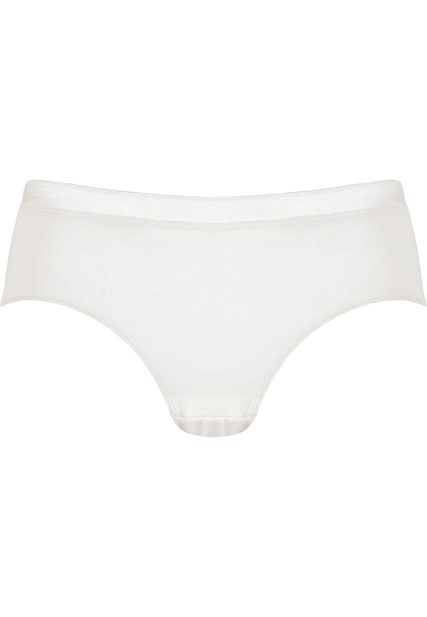 Naturana Softer Slip mit Glanzband - Ecru Fabrikverkauf