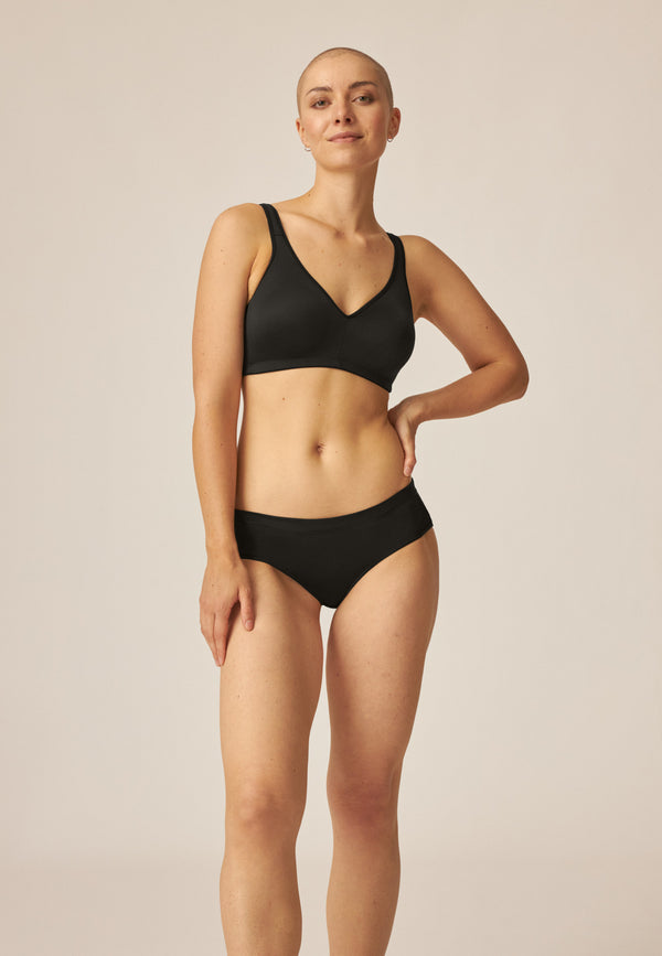 Naturana Softer Slip mit Glanzband - Schwarz Meist gekauft