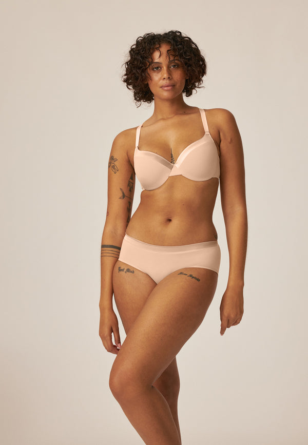 Naturana Softer Slip mit Glanzband - Light Beige Blitzverkäufe