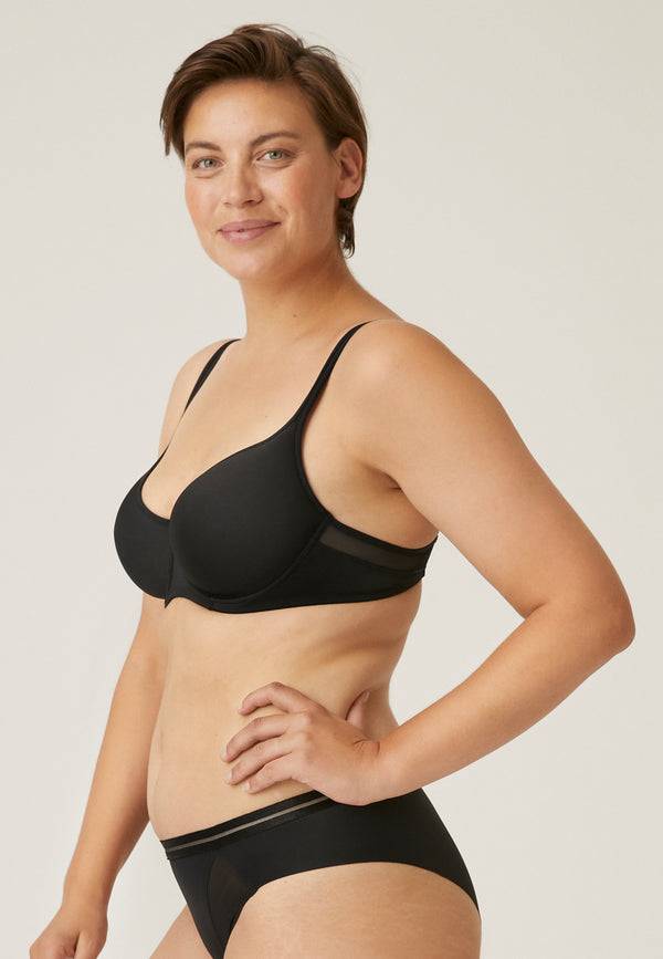 Naturana Spacer Bügel-BH mit Mesh Details - Schwarz Wochenangebot