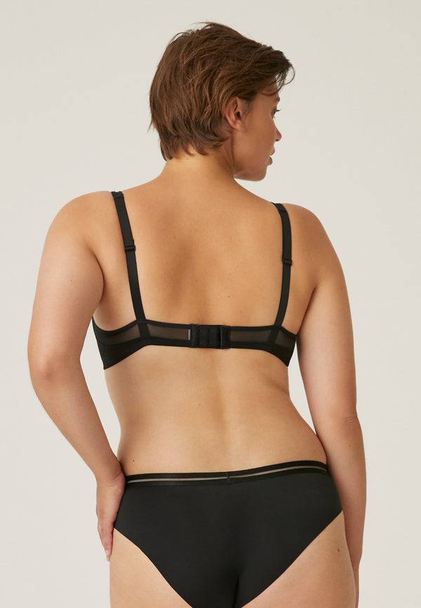 Naturana Spacer Bügel-BH mit Mesh Details - Schwarz Wochenangebot