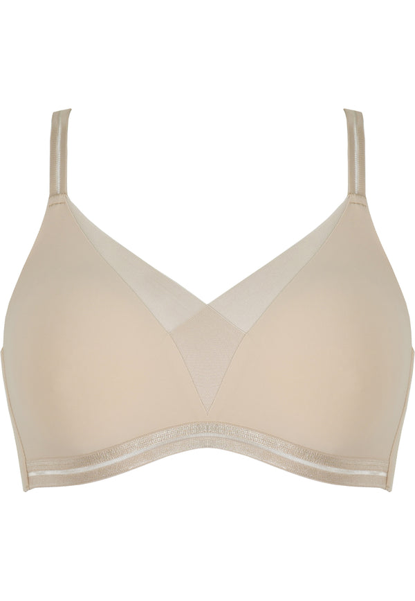 Naturana Softer Wohlfühl-BH mit Mesh-Details - Light Beige Begrenzte Freigabe