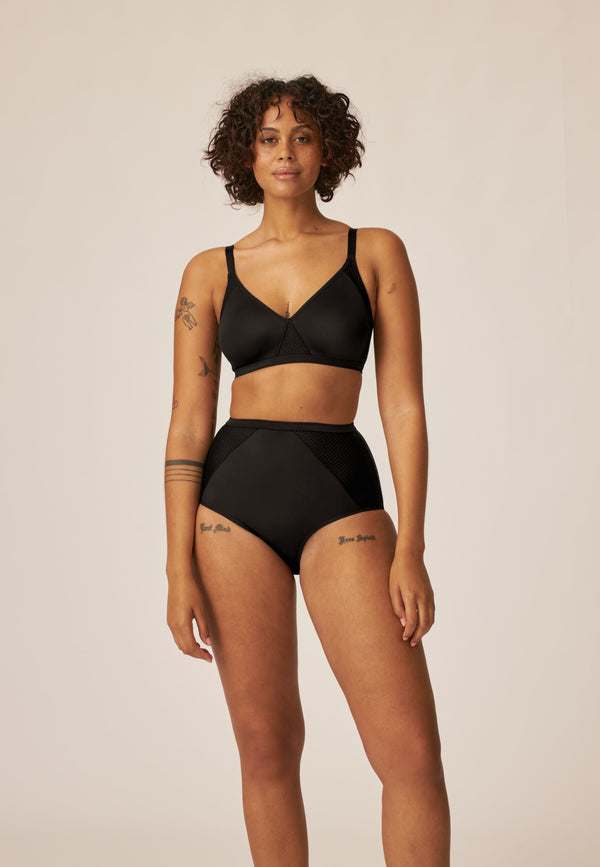 Naturana Comfort High Waist Slip - Schwarz Sonderangebot der Fabrik