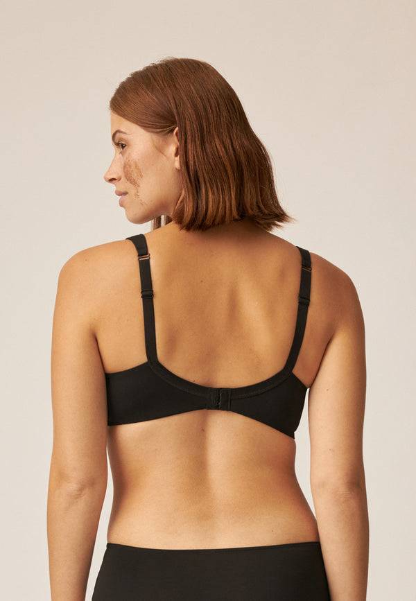 Naturana Bügelloser BH mit Schale und Glanzband - Schwarz Outlet
