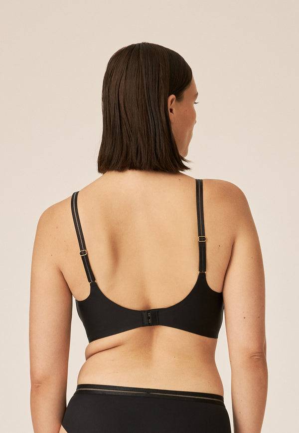 Naturana Softer Wohlfühl-BH mit Mesh-Details - Schwarz Verkauf