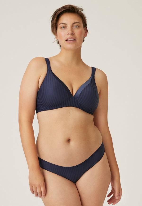 Naturana Streifen Soft-BH mit Schale - Navy Gestreift Günstiger Verkauf