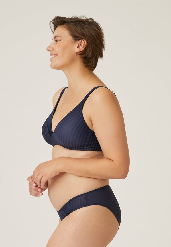 Naturana Streifen Soft-BH mit Schale - Navy Gestreift Günstiger Verkauf
