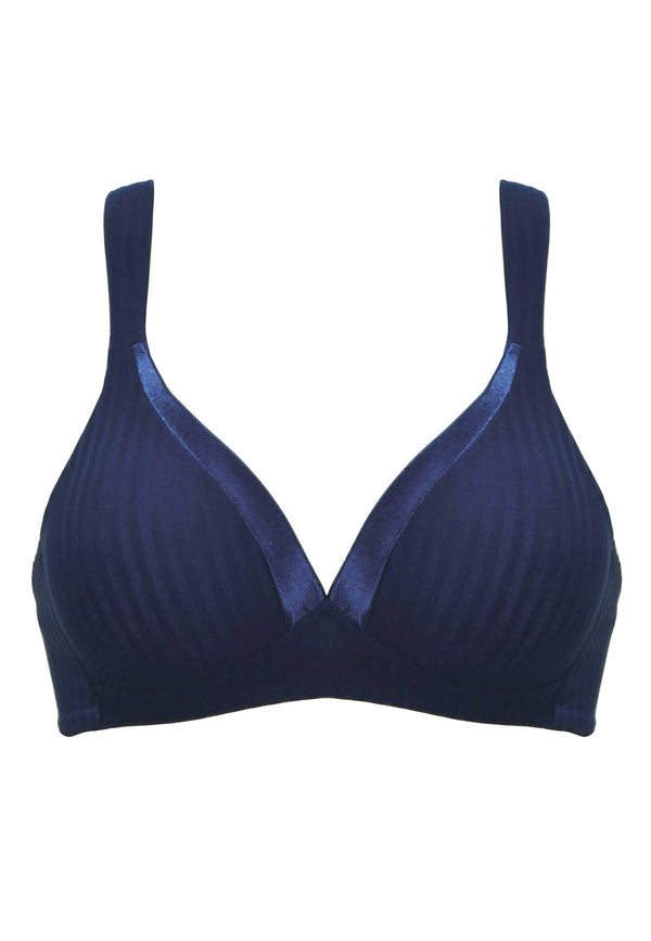 Naturana Streifen Soft-BH mit Schale - Navy Gestreift Günstiger Verkauf