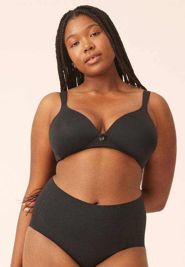 Naturana Soft-BH mit Schale und Entlastungsträgern - Schwarz Fabrik Onlineshop