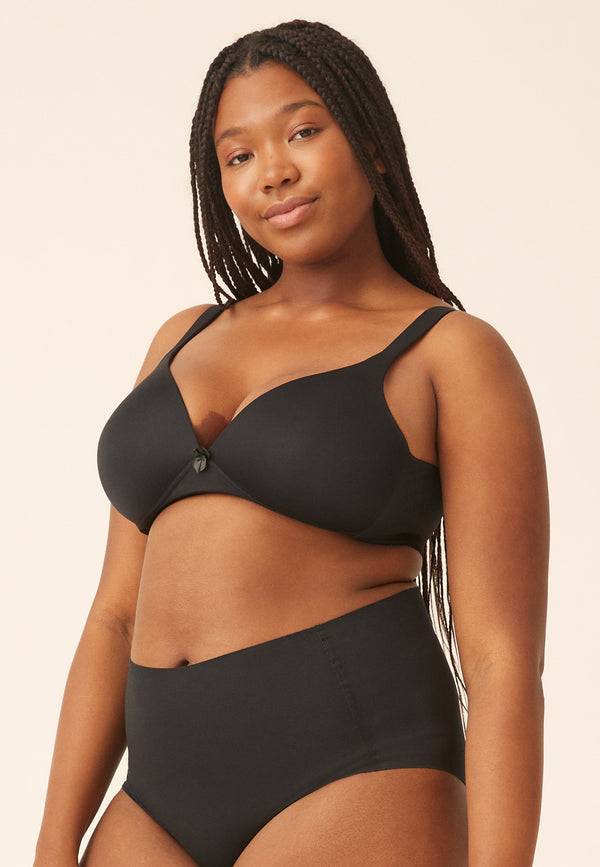 Naturana Soft-BH mit Schale und Entlastungsträgern - Schwarz Fabrik Onlineshop