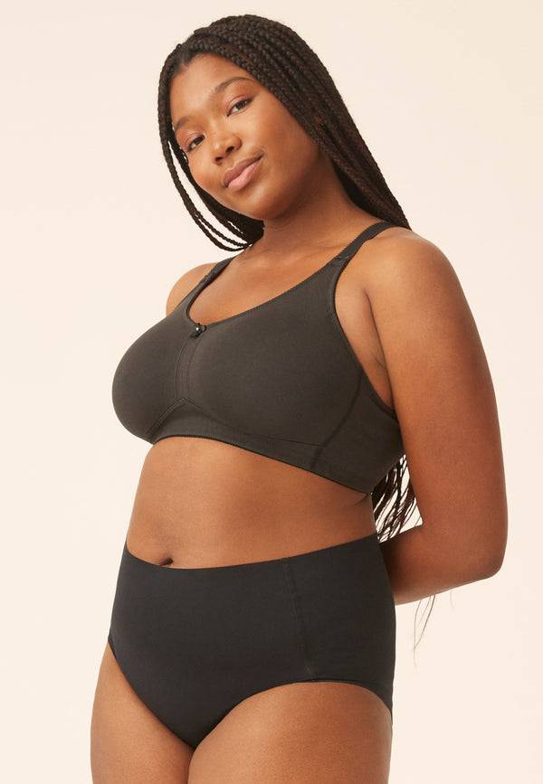 Naturana Klassischer Soft-BH mit Tasche - Schwarz Saisonschlussverkauf