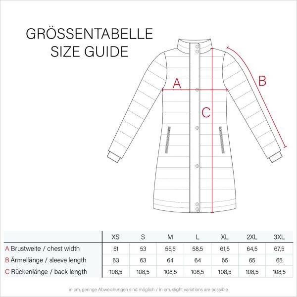 Navahoo Ayumii Damen lange Winter Steppjacke Top Angebot