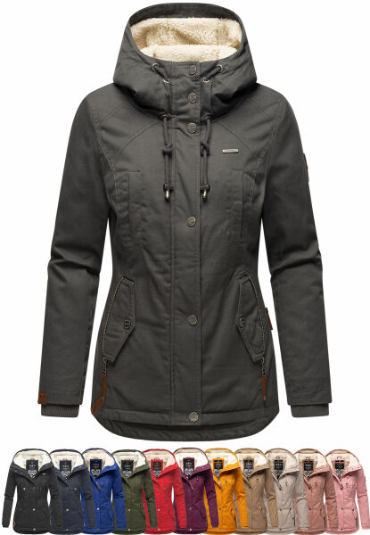 Navahoo Bikoo Damen gefütterte Winterjacke mit Teddyfell Online Outlet