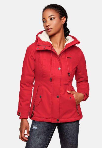 Navahoo Bikoo Damen gefütterte Winterjacke mit Teddyfell Online Outlet