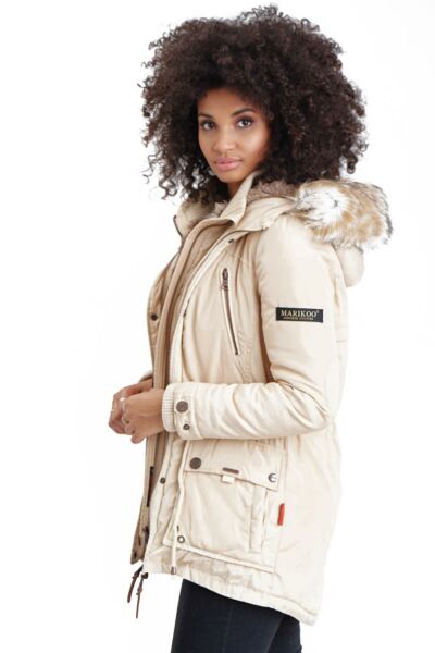 Navahoo Grinsekatze Damen lange Winterjacke mit Kapuze Bestseller