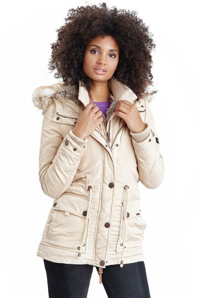 Navahoo Grinsekatze Damen lange Winterjacke mit Kapuze Bestseller