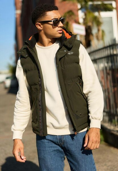 Navahoo Stone Harbour Egoor Herren Winter Steppweste Sonderangebot der Fabrik