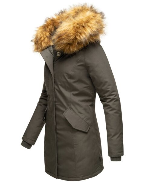 Navahoo Karmaa-Princess Damen Parka Winterjacke mit Fellkragen Nur noch ein Tag übrig