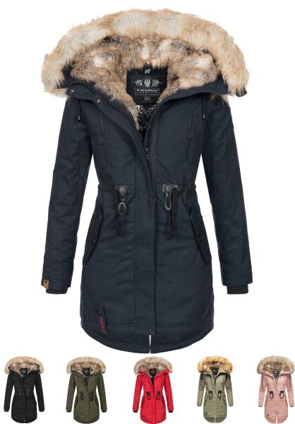 Navahoo Navahoo Bombii Damen Winterjacke lang mit Kunstfell Fabrikladen