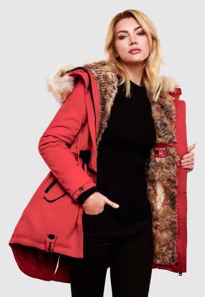Navahoo Navahoo Bombii Damen Winterjacke lang mit Kunstfell Fabrikladen