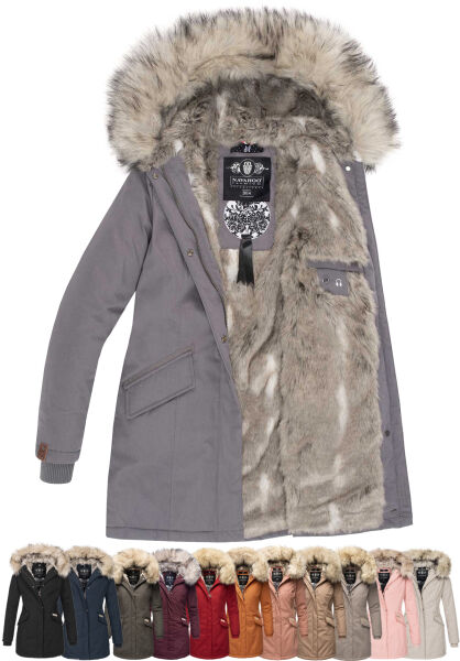 Navahoo Navahoo Cristal Damen Winterjacke Parka mit Kunstfell zollfrei