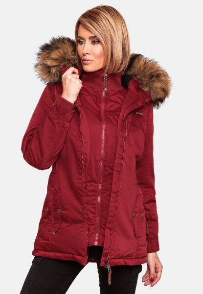 Navahoo Sanakoo Damen Winterjacke mit Teddyfell Zeitlich begrenztes Angebot