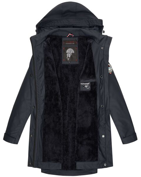 Navahoo Navahoo Deike Damen Regenjacke Regenmantel lang Teddyfell Begrenzte Freigabe