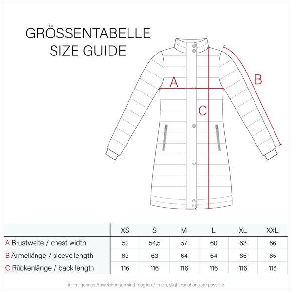 Navahoo Navahoo Isalie Damen lange Winterjacke gesteppt Letzte 2 Tage