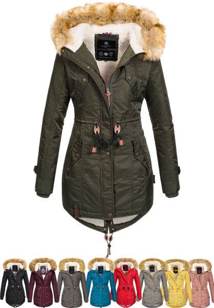 Navahoo Navahoo LaViva warme Damen Winterjacke mit Teddyfell zollfrei