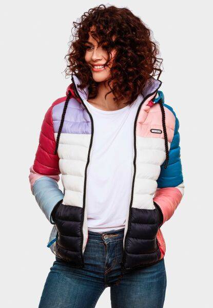 Navahoo Navahoo Lulana Multikulti Damen Steppjacke Colour Blocking Design Outlet