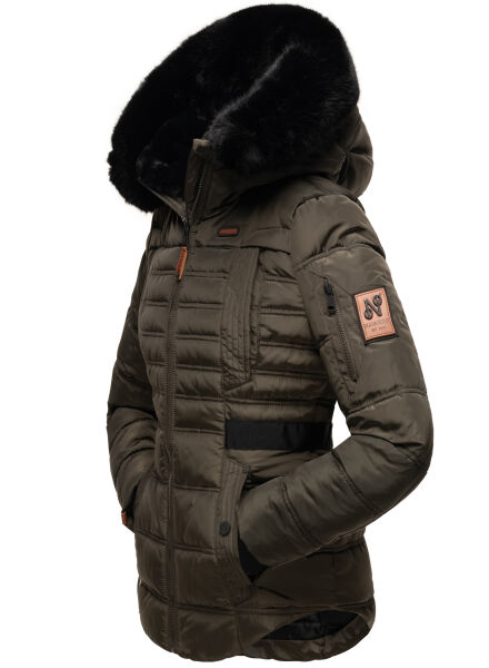 Navahoo Navahoo Melikaa Damen Winterjacke mit Kunstfellkragen & Kapuze Günstiger Verkauf