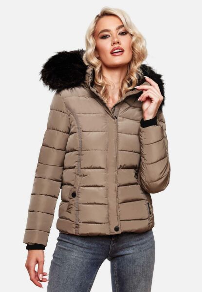 Navahoo Navahoo Miamor Damen Steppjacke mit Teddyfell Fabrikverkauf